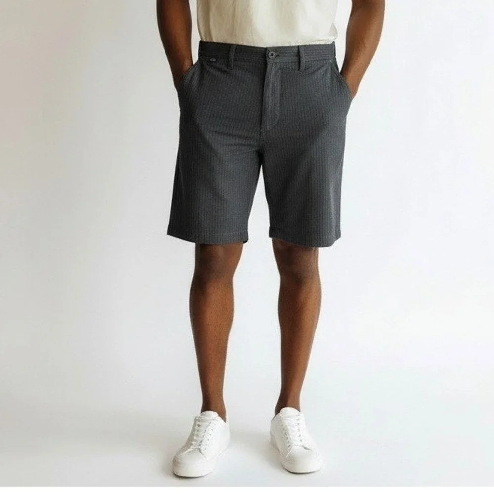 NWT Fox Racing Shorts Men 28 Gray Pinstripe Skater Cali‎ Casual Golf Everyday